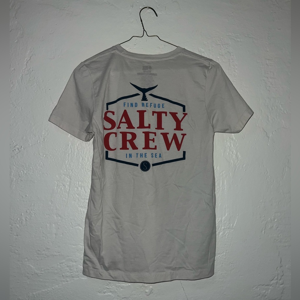 Salty Crew Cream Color Boys Medium T-shirt